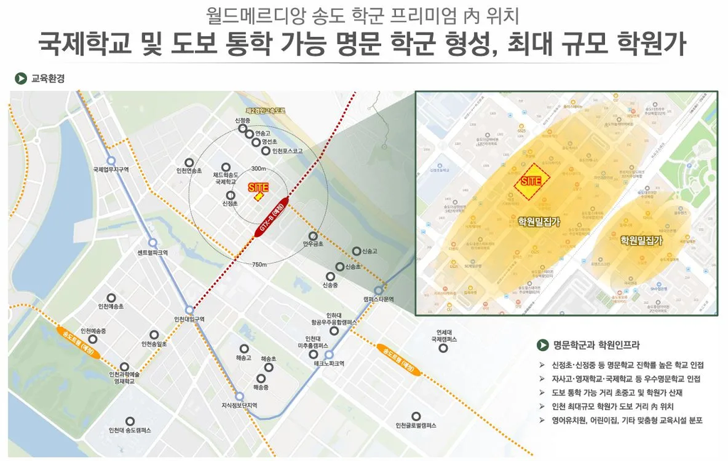 신성초·연송초·신송중·연송고·채드윅국제학교, 송도 최대 학원가
